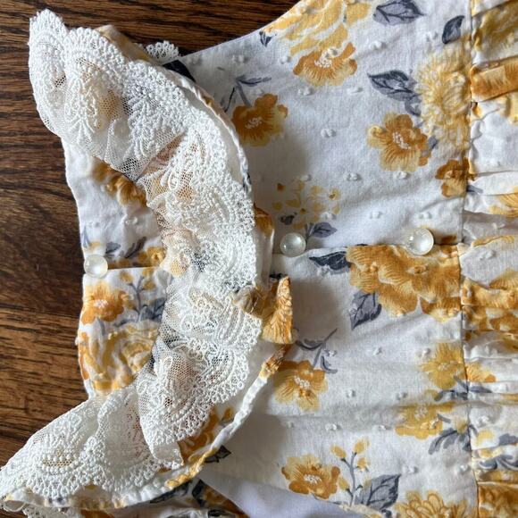 Tahari Sleeveless Yellow Lined Floral Toddler Girl Boho Dress - 3T - Picture 3 of 7